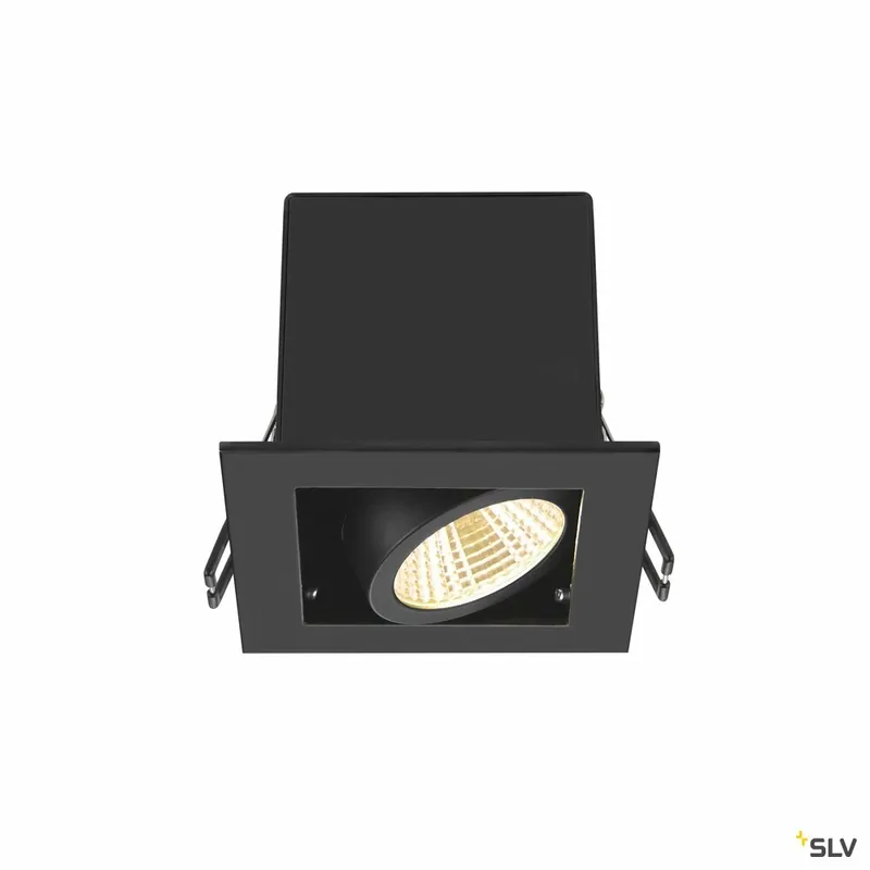 Billig SLV KADUX, Deckeneinbauleuchte, single, 3000K, 38°, IP 20, quadratisch, schwarz