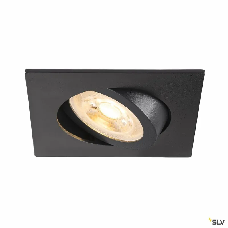 Highlight SLV NEW TRIA® 68, Deckeneinbauleuchte, quadratisch, max. 10W GU10, schwarz