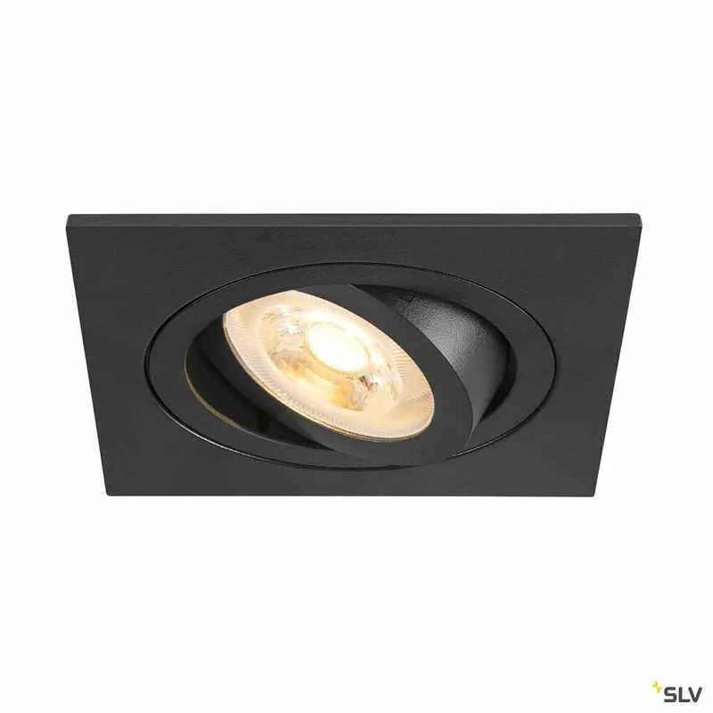 SLV NEW TRIA® 75, Deckeneinbauleuchte, quadratisch, max. 10W GU10, schwarz Aktuell