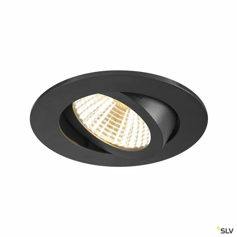 SLV NEW TRIA® 68, Deckeneinbauleuchte, 1800-3000K, 38°, IP 20, rund, schwarz Top-Seller
