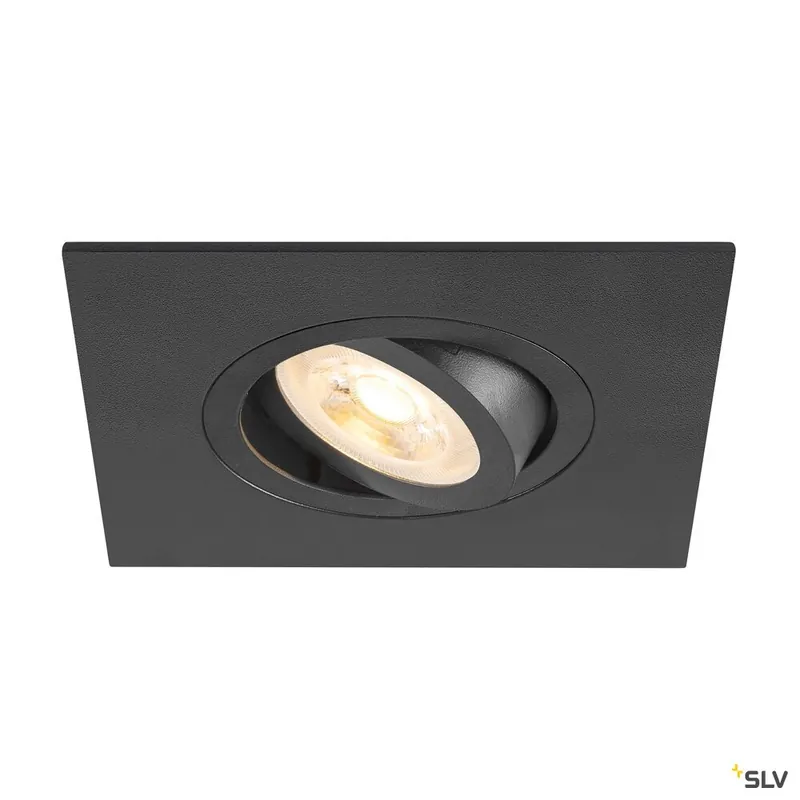 Neu Im Sortiment SLV NEW TRIA® 75 XL, Deckeneinbauleuchte, quadratisch, max. 10W, GU10, schwarz