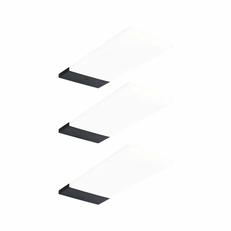 Paulmann LED Unterschrankleuchte Bredo 4000K Neutralweiß Näherungsensor 3er-Set 3x2,5W 80x190mm 3x180lm 230/12V Schwarz Bestseller