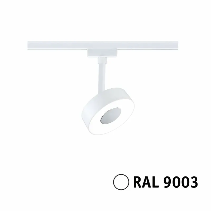 Paulmann URail LED Schienenspot Circle Einzelleuchte 190lm 5W 4000K dimmbar 230V Signalweiß Preisknaller