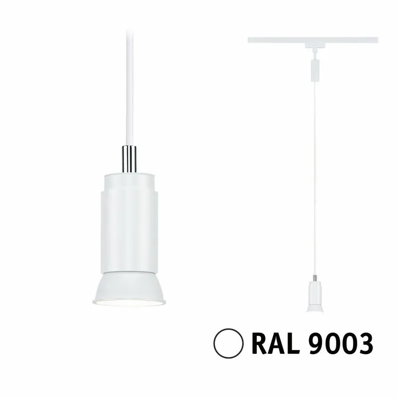 Paulmann URail Pendel Runa GU10 max. 10W dimmbar 230V Signalweiß Meistverkauft