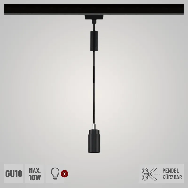 Bestseller Paulmann URail Pendelleuchte Runa GU10 max. 10W dimmbar Schwarz matt