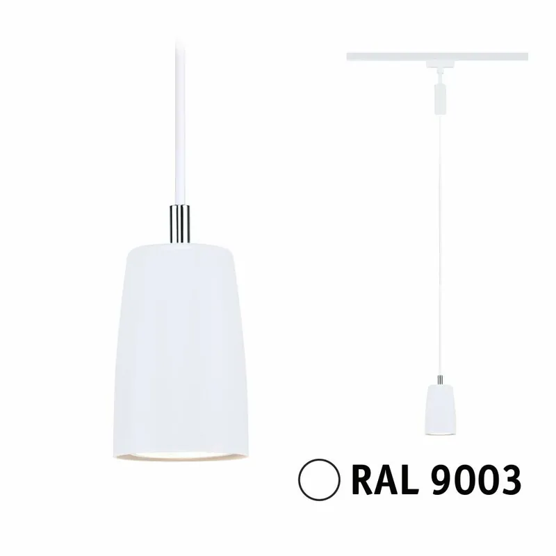 Günstig Paulmann URail Pendel Cover GU10 max. 10W dimmbar 230V Signalweiß