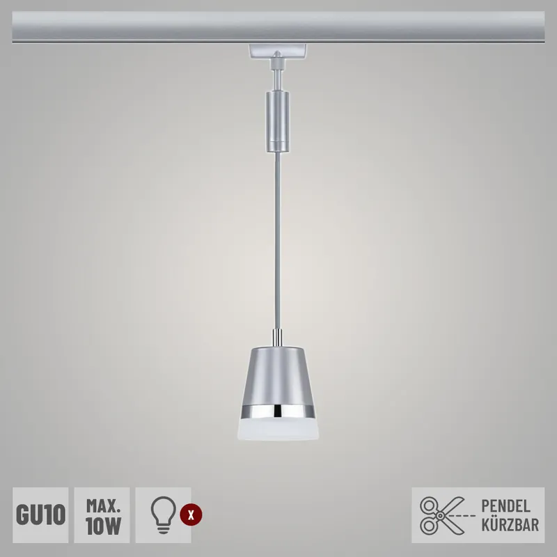 Paulmann URail Pendelleuchte Cone GU10 max. 10W dimmbar Chrom matt Aktuell