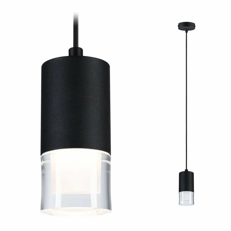 Beliebt Paulmann LED Pendelleuchte Kame Klar Signalschwarz 9W 3000K 3-Step-Dim IP44