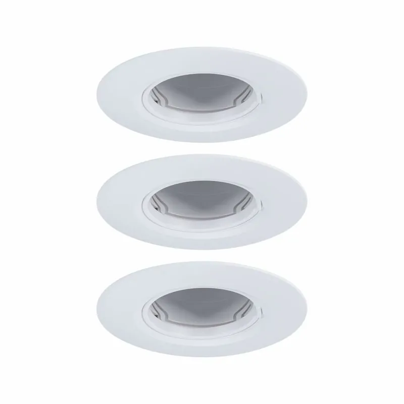 Paulmann Einbauleuchte 3er-Pack starr rund 90mm GU10 max. 3x10W 230V dimmbar Weiß Aktuell