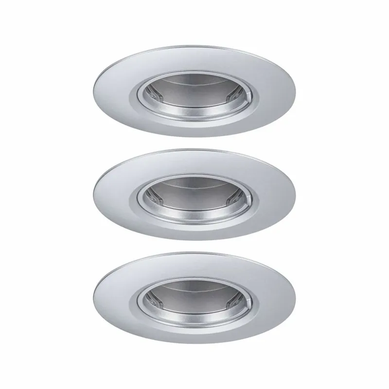 Kracherpreis Paulmann Einbauleuchte 3er-Pack starr rund 90mm GU10 max. 3x10W 230V dimmbar Chrom matt