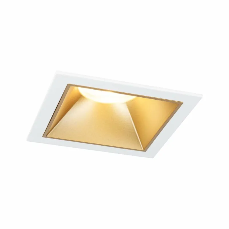 Paulmann Cole Coin Weiß/Gold matt eckig LED Einbauleuchte IP44 3-Step-Dim 2700K 470lm 230V Aktuell