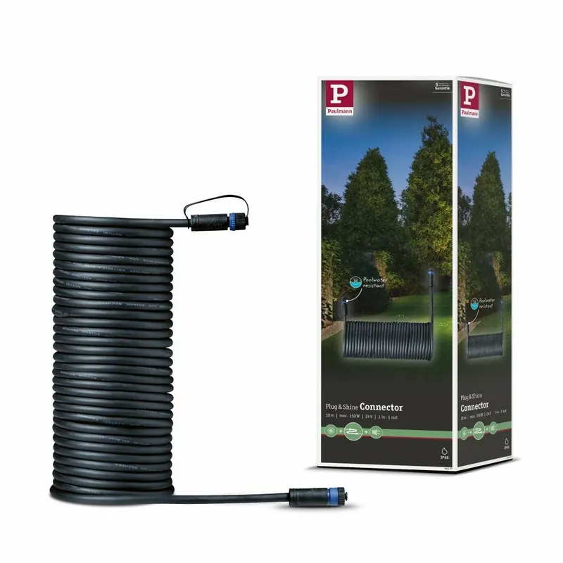 Paulmann Plug & Shine Verlängerungs-Kabel 10m 1 Ausgang IP68 Kracherpreis