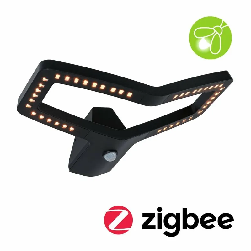 Nur Für Kurze Zeit Paulmann LED Außenwandleuchte Alara mit Bewegungsmelder eckig Anthrazit Goldlicht IP44 Smart Home ZigBee 230V