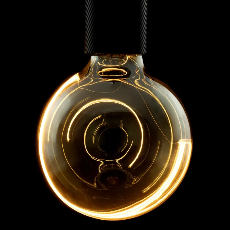 Neuheit SLV LED Illusion Globe 125 Crescent slanting, LED-Leuchtmittel, smokey, E27, PHASE, 6W, 1900K