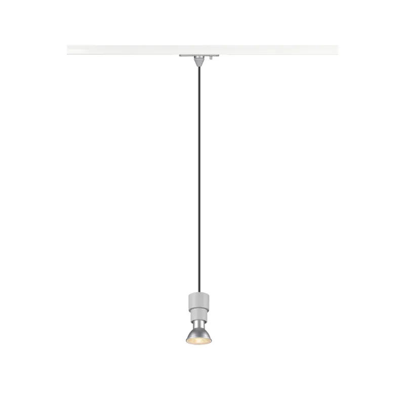 SLV PURI 2.0 Basic, 1 Phasen Pendelleuchte, GU10, Pendellänge 200cm, 1x max. 6W, grau Kracherpreis