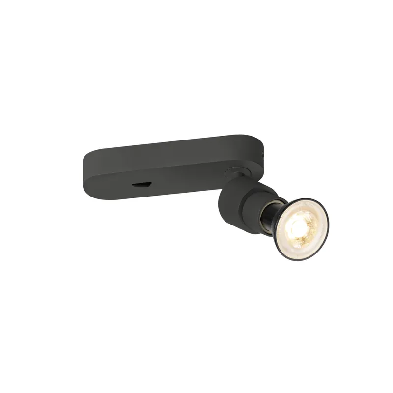 Rabatt SLV PURI 2.0 Basic, Wand- und Deckenaufbauleuchte, Schalter, rund, 1x max. 6W GU10, schwarz
