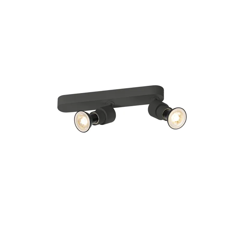 SLV PURI 2.0 Basic, Wand- und Deckenaufbauleuchte, asymmetrisch, rund, 2 x max. 6W GU10, schwarz Online Kaufen