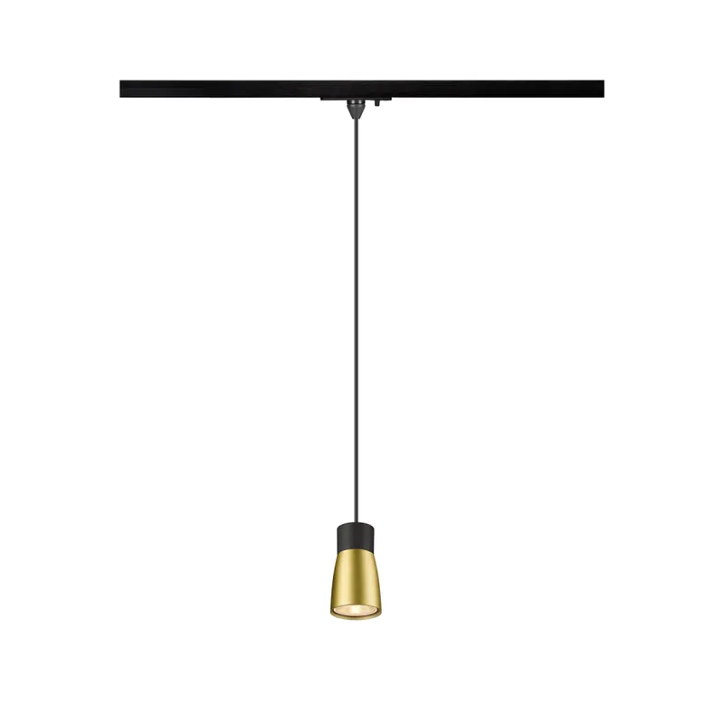 SLV PURI 2.0 Dome, 1 Phasen Pendelleuchte, GU10, Pendellänge 200cm, 1x max. 6W, schwarz / gold Schnäppchen
