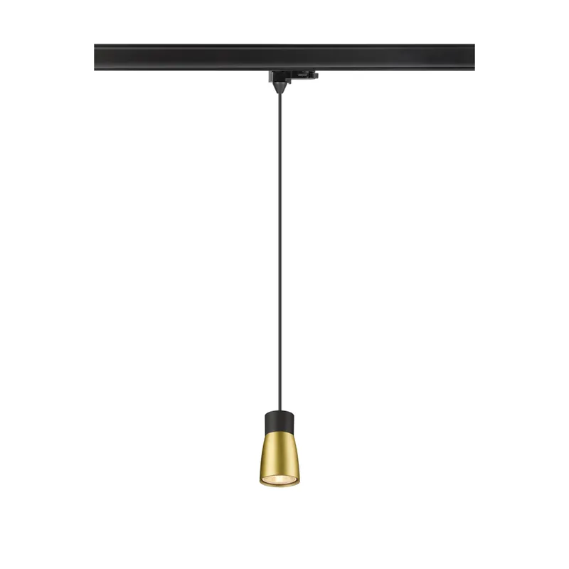 Gratis Versand SLV PURI 2.0 Dome, 3 Phasen Pendelleuchte, GU10, Pendellänge 200cm, 1x max. 6W, schwarz / gold