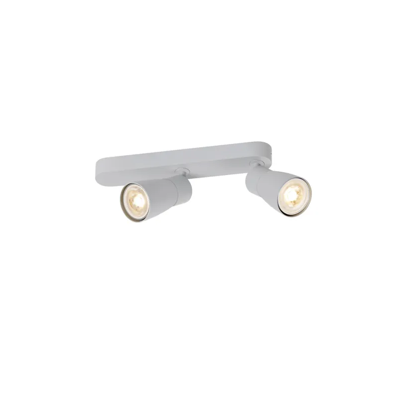 Heißes Angebot SLV PURI 2.0 Dome, Wand- und Deckenaufbauleuchte, asymmetrisch, 2 x max. 6W GU10, grau
