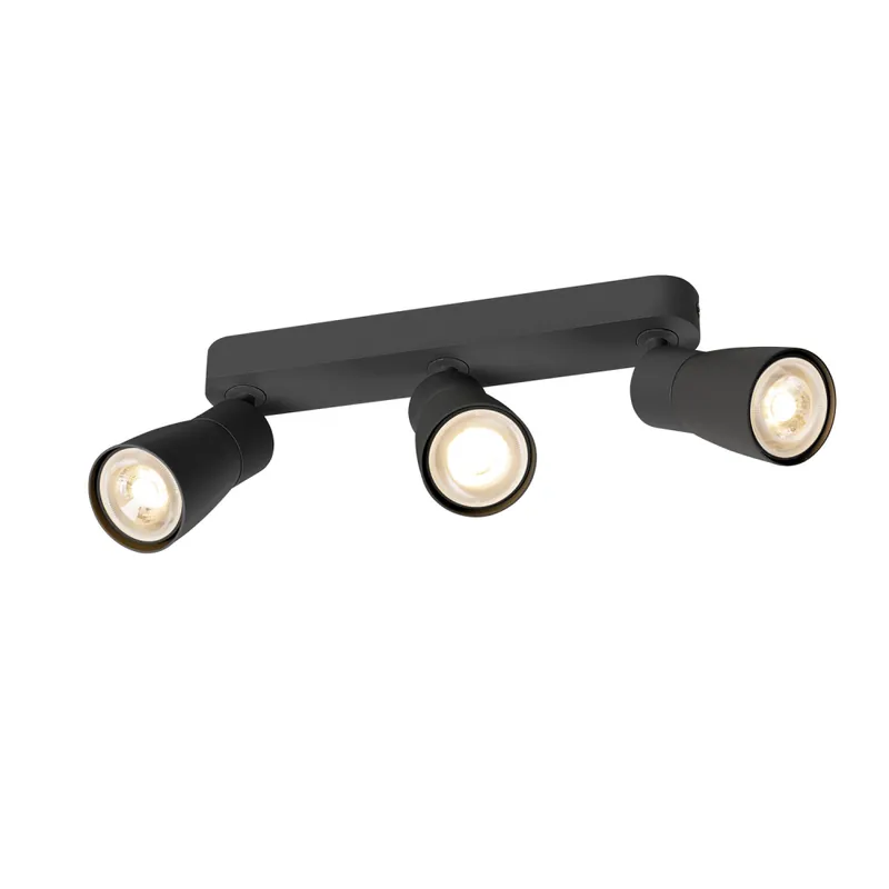 SLV PURI 2.0 Dome, Wand- und Deckenaufbauleuchte, long, 3 x max. 6W GU10, schwarz Mega-Angebot