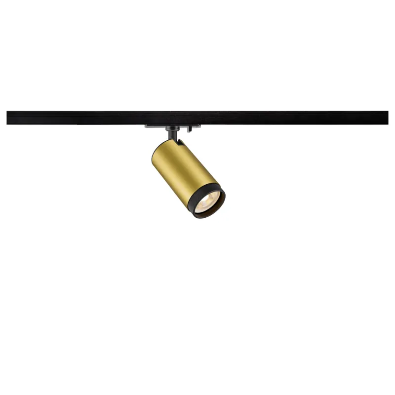 Schneller Versand SLV GRIP! L, 1 Phasen Spot, zylindrisch, GU10, 1x max. 6W, gold / schwarz