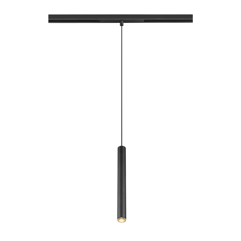 SLV GRIP! S, 48V Pendelleuchte, Pendellänge 200cm, 2700 K, 29°, DALI, schwarz / gold Highlight