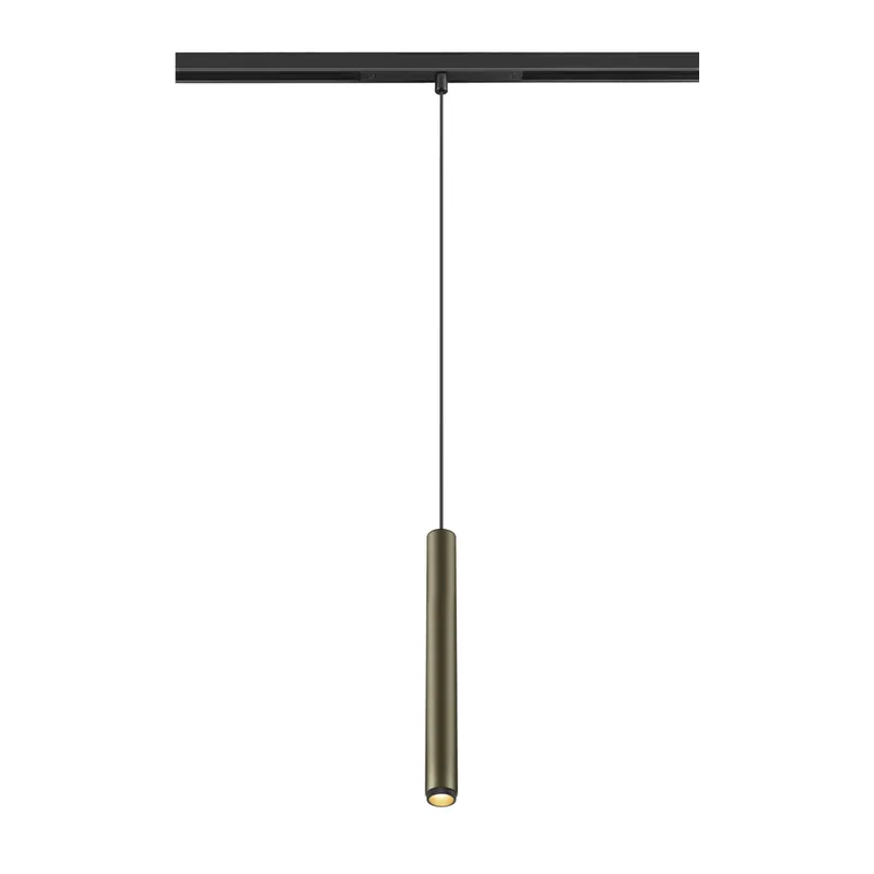 SLV GRIP! S, 48V Pendelleuchte, Pendellänge 200cm, 2000-3000 K, 29°, DALI, Dim-to-Warm, bronze / schwarz Neue Ware